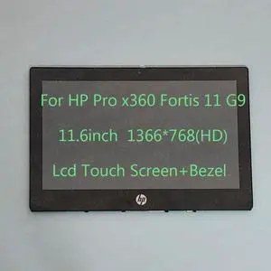 HD LCD Touch Screen Assembly for HP Pro x360 Fortis 11 G9 w/Bezel