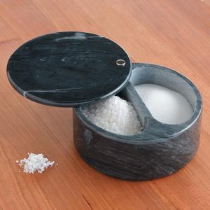 RSVP Marble Dual Bin Salt Keeper