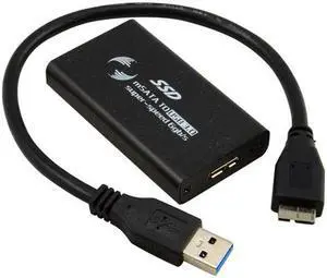 mSATA to USB 3.0 External SSD Enclosure Conveter Case with Cable