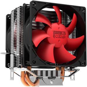 PC Cooler Red Ocean Mini Plus CPU Cooler - 6mm Copper Heatpipe - Dual 80mm Silent Fan For socket 754/939/AM2/AM2+/AM3/FM1 LGA 775/1156/1155/1150