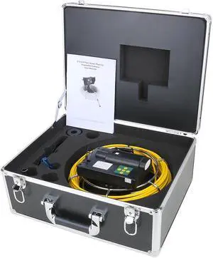 VisiPower 5 inch 17mm  Handheld Industrial 40M/13ft Pipe Sewer Inspection Video Camera  IP68 Waterproof Drain Pipe Sewer Inspection Camera System 1200 TVL Camera with 8pcs LED Lights