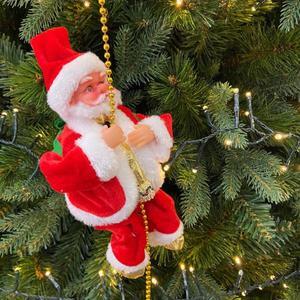 Electric climbing rope Santa Claus Christmas figurines ornaments Party Home Door Wall Decoration 2020 Christmas Gifts for kids