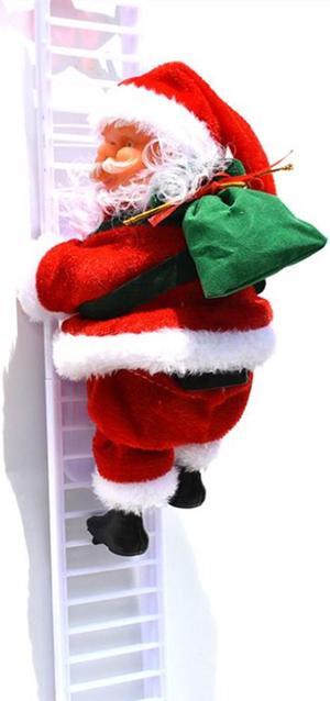 Electric Climbing Ladder Santa Claus Christmas Figurine Ornament Xmas Party DIY Crafts Festival Navidad 2020 Gift Decorations