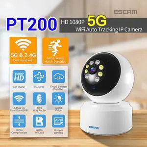 ESCAM PT200 1080P mobile tracking 5GWIFI cloud storage two-way voice intelligent night vision camera