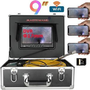 VisiPower 50m/164ft 9" Wireless WiFi Pipe Inspection Video Camera 17MM 8GB SD Card Drain Sewer Pipeline Industrial Endoscope Android/IOS