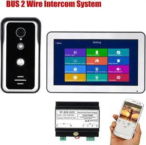 10 Inch  Wired WIFI  BUS 2 Wire Video Door Phone Intercom systems with HD 1000TVL  Camera Night Vision,Support Remote APP unlocking,Recording