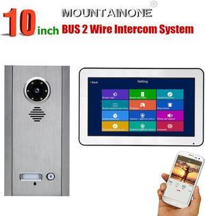 Wireless Wifi 10 Inch BUS 2 Wire Video Door Phone Intercom systems Kit for home 1 Units Apartment  Night Vision 1 monitor