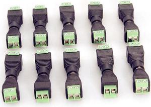 20pcs Male+Female DC Power Jack Connector Adapter Plug 2.1 x 5.5mm for CCTV New