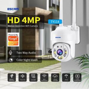 Security Camera 4MP Full Color Indoor/Outdoor Smart Home WiFi IP Camera, Dome Surveillance Camera Pan 355° Tilt 90° Night Vision Motion Detection Phone App 2-Way Talk CCTV Camera