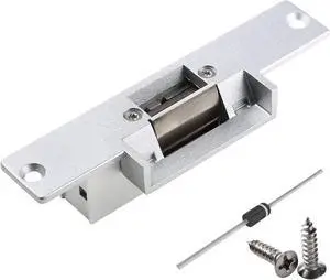 Electric Door Strike Lock for Door Access Control System, Cylindrical/Mechanical Locksets, Fail-Secure/Fail-Safe Adjustable,(Input Voltage 12VDC),