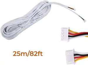 4pin 4 Core Wire Cable 4P Copper Wire Cable for intercom Doorbell Cable Length 16ft/32ft/49ft/65ft/82ft/98ft Optional 82ft