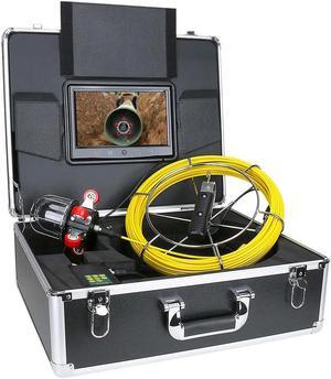 VisiPower 9 inch  Pipe Inspection Video Camera Drain Sewer Pipeline Industrial Endoscope support 360 Degree Rotating Cable Length 30m/98ft