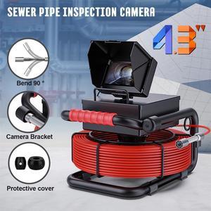 VisiPower 10" AHD 2MP Display Screen Pipe Sewer Drain Pipeline VideoRecording 5X Image Zoom Industrial Endoscope Borescope Built-in 512HZ TRANSMITTER Cable 5mm Cable Length 30m/98ft  Camera