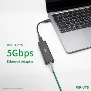 visiPower USB 3.2 to 5GbE Ethernet Adapter Hyper Fast 5Gbps Networking Stable Connection Realtek RTL8157 Wired LAN Network Connection 5G, 2.5G, 1G,100Mbps Adapter Compatible with Windows Mac OSX Linux