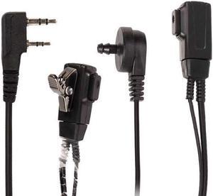 Black 80cm Eer-Hook Headset Earphone For Two Way Radio Walkie Talkie