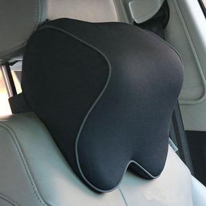 Car Seat Headrest Pad Travel Pillow Head Neck Guard Rest Support Cushion Black Color