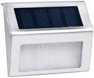 2 LED Outdoor Stainless Steel Solar Energy Light Garden Wall Stair Fences Pathway Lamp Spotlights