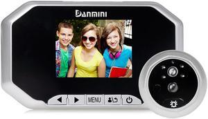 Danmini YB-30AHD-M 3.0 inch Screen 2.0MP Security Camera Motion Detection Peephole Viewer Silver  Color