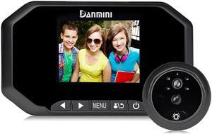 Danmini YB-30AHD-M 3.0 inch Screen 2.0MP Security Camera Motion Detection Peephole Viewer Black Color