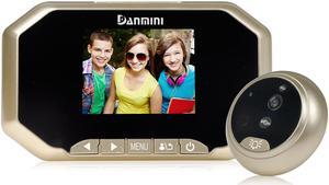 Danmini YB-30AHD 3.0 Inch Digital Peephole Viewer 1.3MP Security Camera Gold Color