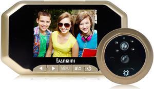 Gold Danmini YB-35AHD-M 3.5 inch Screen 2.0MP Security Camera Motion Detection Peephole Viewer