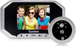 Danmini YB-35AHD-M 3.5 inch Screen 2.0MP Security Camera Peephole Viewer Silver Color