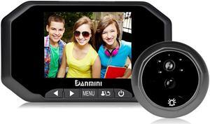 Danmini YB-35AHD-M 3.5 inch Screen 2.0MP Security Camera Peephole Viewer Black Color