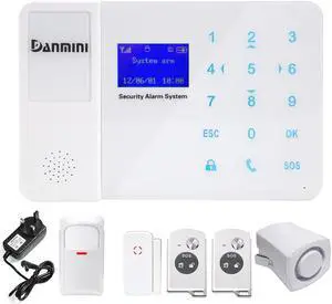 YA-800-GSM Touch Screen Ultra-thin Home Security Wireless SMS GSM Alarm System White Color