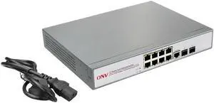 ONV-POE33108PFM 10-port Gigabit Managed PoE Switch Support L2+ Switching features including 802.1Q VLAN
