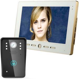 10 inch Video Door Phone Intercom Doorbell Touch Button Remote Unlock Night Vision Security CCTV Camera Home Surveillance