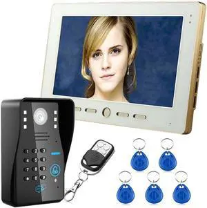 10 inch TFT RFID Password Video Door Phone Doorbell Intercom System With IR Camera 1000 TV Line Remote Access Control System