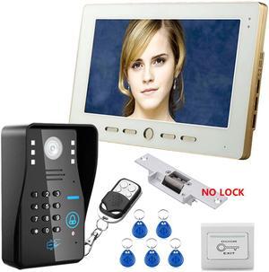 NO-Electric Strike Door Lock 10 inch RFID Password Video Door Phone Doorbell Intercom System