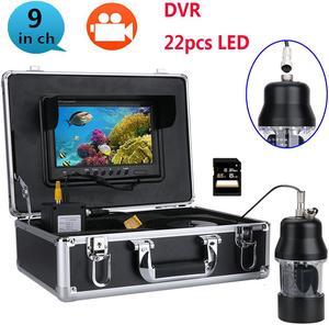 Waterproof 20m Professional Underwater Fishing Video Camera Fish Finder 9 Inch DVR Recorder Color Screen  22 LEDs 360 Degree Rotating