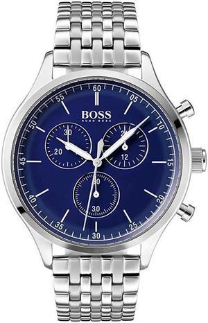 Hugo Boss Mens Companion 44mm Steel Bracelet  Case Quartz Watch 1513653