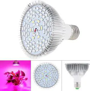 E27 85V-265V 50W 78 LEDs Plant Fill Grow Light Full Spectrum Band Red 42 & Blue 18 & Warm 6 & Infrared 6 & UV 6 for Grow Tent / Bonsai