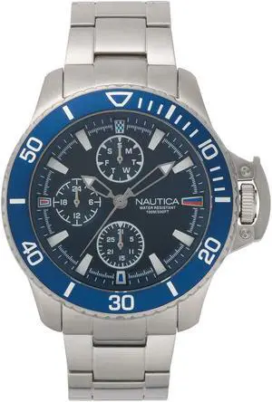 Men's Nautica Bayside 45mm Stainless Steel Band Watch NAPBYS006