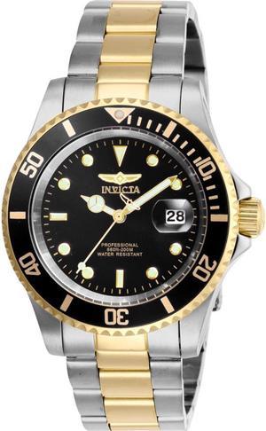 Invicta Men's 26973 Pro Diver Quartz 3 Hand Black Dial Watch