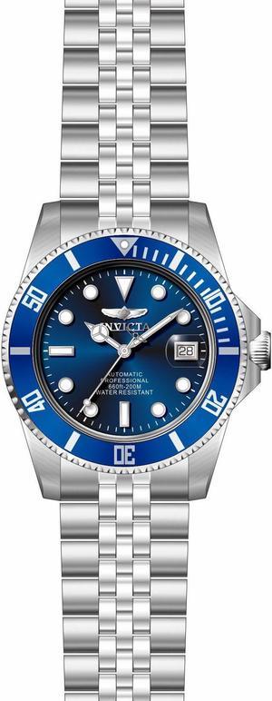 Invicta Men's Pro Diver Steel Bracelet & Case Automatic Blue Dial Watch 29179