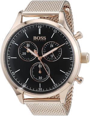 Hugo Boss Mens Companion 42mm Steel Bracelet  Case Quartz Watch 1513548