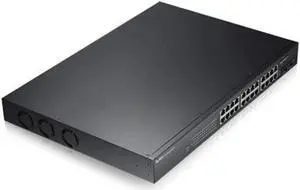 ZyXEL GS1900-24HP, 24-port GbE L2 PoE Smart Switch, rackmount, 170 Watt