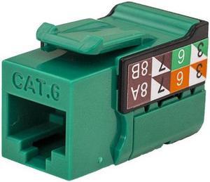 Vertical Cable CAT6 RJ45 Keystone Jack, V-Max Series - Green Color - (50 pack) 352-V2715/GR
