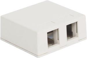 ICC Surface Mount Box with 2 Ports, White, 25-Pack IC107BC2WH