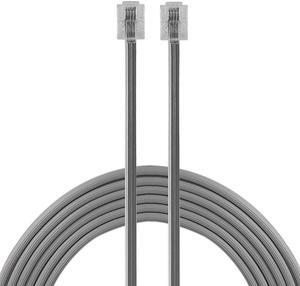 Power Gear Telephone Line Cord, 2 Pack, 15 Feet, Phone Cord, Modular Jack Ends, Works for Phone, Modem or Fax Machine, for Use in Home or Office, Satin, 46069