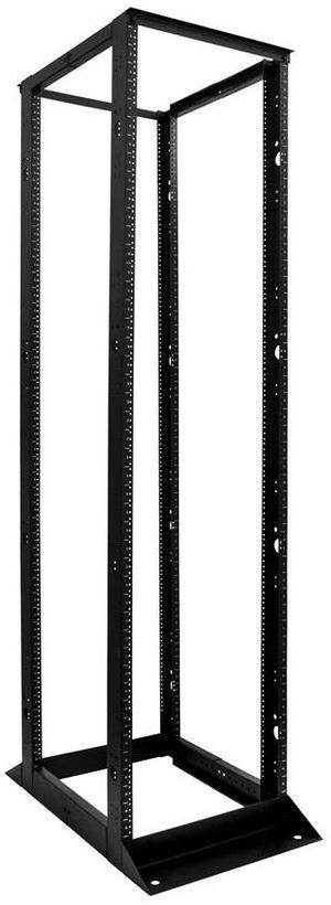 Vertical Cable 047-WOS-0445 45U 4 post Open Rack, Black, Aluminum Frame, Adjustable Depth
