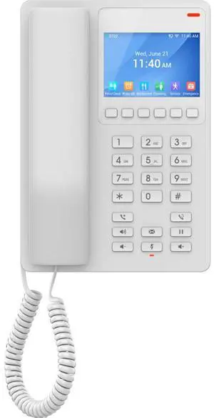 Grandstream Desktop Hotel Phone, 3.5" Color LCD, PoE, White GHP630