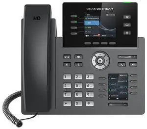 Grandstream 4 Lines, 4 SIP Accounts,  2.8 in + 2.4 in scrn, PoE + GigE, Color GRP2614