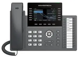 Grandstream 12 Lines, 6 SIP Accounts, 4.8 in scrn, PoE + GigE, WiFi, 24 Paper VPKs GRP2636