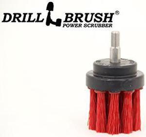 2 Inch Long Bristle Red Stiff Nylon Stone, Brick Cleaning Powered Scrub Brush