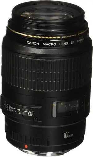 Canon EF 100mm f/2.8 Macro USM Fixed Lens for Canon SLR Cameras
