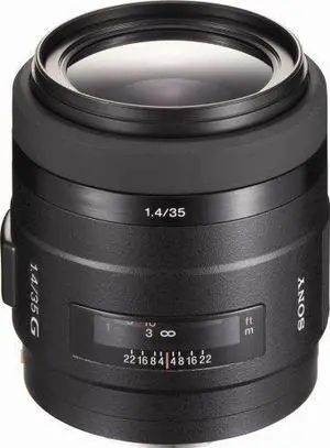 Sony SAL-35F14G 35mm f/1.4 Aspherical G Series Standard Lens for Sony Alpha Digital SLR Camera